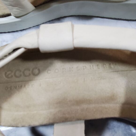 ECCO cream strappy sandals 5-5.5 - Picture 4 of 7